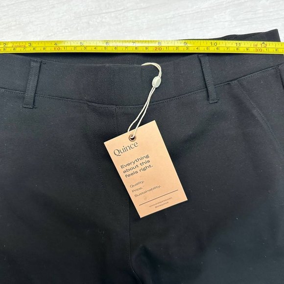 Quince Ultra-Stretch Ponte Straight Leg Pant Colo Black Size XS - Picture 8 of 11